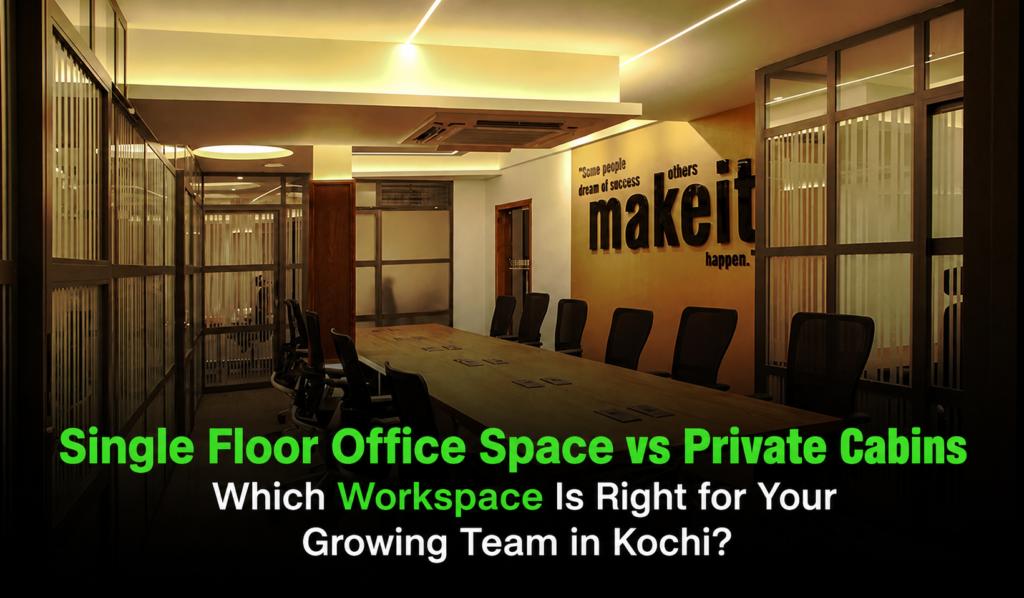 Single Floor Office Space vs Private Cabins Kochi: What Actually Works for a Growing Team